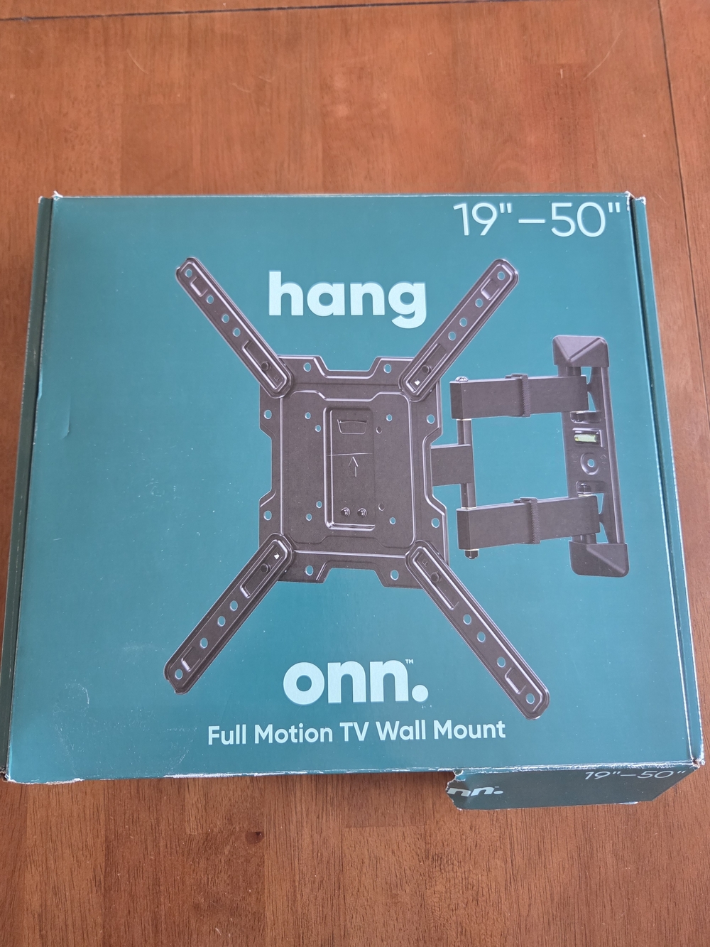 onn. Full Motion TV Wall Mount - Black (19"-50")
